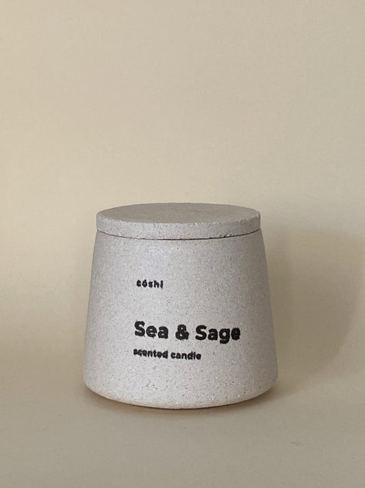 Sea & Sage concrete candle - Coshi.store